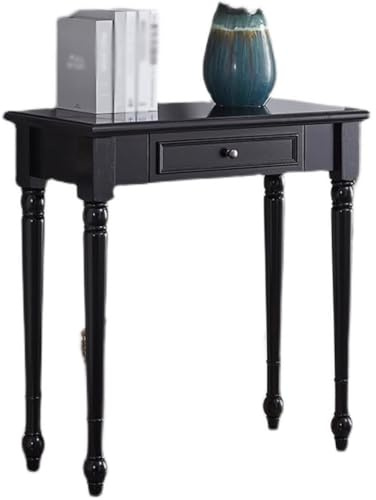 YCCHAH Meubles D'entrée Console Rétro en Bois Massif Noir Contre Le Mur, Pieds Hauts, Armoire Console Très Étroite Meubles De Salon