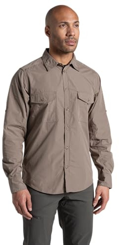 Craghoppers Mens Kiwi II Long Sleeve Hiking Shirt Anti-Insect UV Protection Outdoor Top