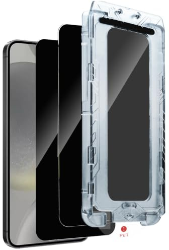 2 Pièces Protection D'écran Anti-Espion pour Samsung Galaxy S24/S25 | , Film en Verre Trempé avec Outils de Dépoussiérage Automatique, Haute Sensibilité,Facile à Insérer