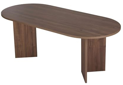 Eleganter Esstisch in Walnuss, 200 x 90 x 75 cm | 100% melaminbeschichtete Spanplatte, 25 mm Stärke | perfekt für Moderne Essbereiche, Venezia Walnut