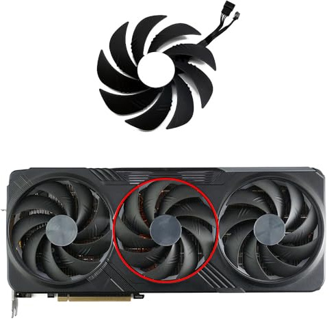 ZHCYAOZ Ventilador de Tarjeta gráfica 105MM PLD10020S12H RTX4080 RTX4090 para Gigabyte para GeForce RTX 4090 4080 Gaming OC refrigeración(B-Fan)