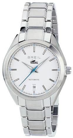 Breil Uhr Herren Manta City Ziffernblatt Weiss Bewegung NUR Zeit AUTOMATIK e Bracelet Stahl Silber TW1619