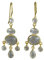 Orecchini Pendenti con Ametista Verde Sfaccettata in Argento 925 Placcato Oro - Gioielli Eleganti Fatti a Mano da 5 cm - Design Raffinato per Cerimonia, Sera, Regalo Donna