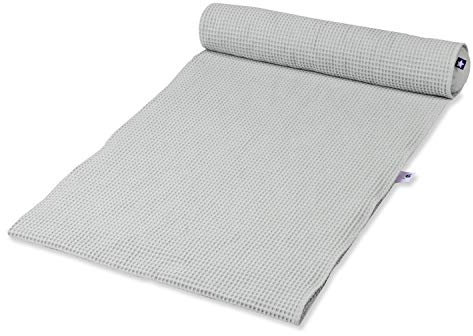 Julius Zöllner Schutzbezug LOOP JACOB für Wickelauflagen 75x85 cm, Made in Germany, Waffelpiqué Grey