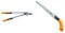 Fiskars PowerGear X Bypass-Getriebeastschere für frisches Holz, Länge: 80 cm, Schwarz/Orange, LX98-L & Handsäge für frisches Holz, Mit feststehendem Blatt, Sägeblattlänge: 33 cm, Schwarz/Orange, SW84