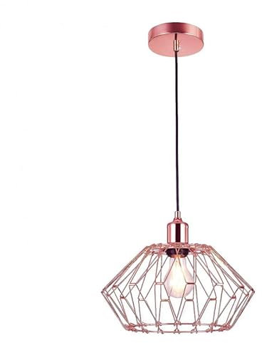 LeClubLED Suspension Luminaire Multiformes Rose E27 Diamètre 235mm avec Câble 1,1m réglable - Suspension d'éclairage intérieur idéale lustre salon chambre et cuisine