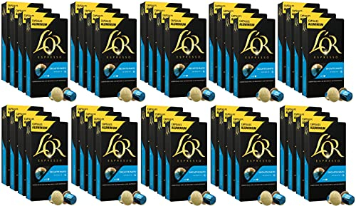 L'OR Espresso Coffee Decaffeinato Intensity 6 - Capsules de café en aluminium compatibles Nespresso® * - 40 paquets de 10 capsules (400 boissons)