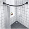 EEUK Asta per Tenda da Doccia a Forma di l, Bastone Tenda Doccia angolare Regolabile Senza Fori Acciaio Inox Bastone Tenda Doccia Curvo A Pressione per Bagno,Spogliatoio(Size:70-95×70-95 cm)