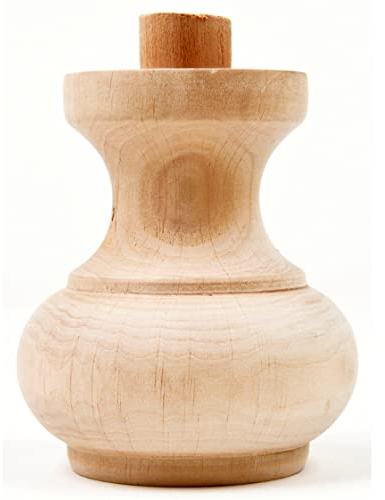 Holzando Holzfüße für Möbel aus Erle ø83 - naturbelassenes Holz - ideal für Restauration & Reparatur - Möbelfüße Holz in Verschiedene Größen & Materialien erhältlich