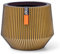 Capi Europe - Gefäß Zylinder geo Groove Black & Gold - 9x8 - Gold - Öffnung Ø7 - Blumentopf für drinnen - BGVGB331