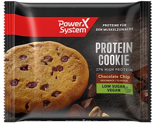 Power System Protein Cookie Chocolate Chip Vegan 50g, 14g Eiweiß, wenig Zucker