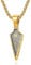DESHOME Herren Pfeilspitze Kette Auge des Horus Anhänger Ankh Kette Speerspitze Herren Kreuz Amulett Ägyptisches Geschenk Halsketten Edelstahlkette 60cm, Gold