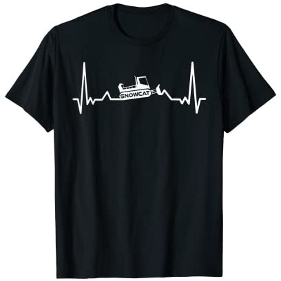 Snowcat Heartbeat Groomer Cool Wintersport-Gadget T-Shirt