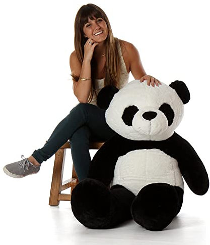 Lifestyle & More Riesen Teddybär Panda Kuschelbär 130 cm XXL Plüschbär Pandabär samtig weich