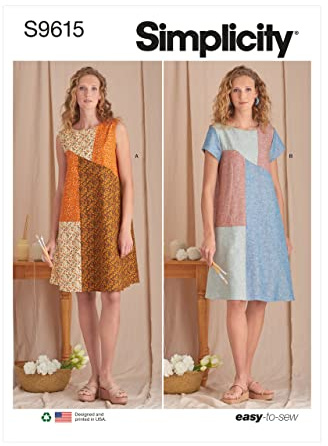 Simplicity SS9615A Misses Dress A (XS-S-M-L-XL)