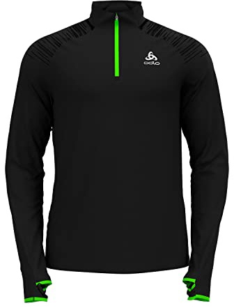 Odlo Herren AXALP CERAMIWARM Midlayer Laufoberteil, Black - Lounge Lizard
