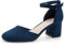 Greatonu Scarpe col Tacco Donna Elegante Sandali Donna con Tacco a Punta Chiusa Cinturino alla Caviglia Scarpe da Sposa Decolte Tacco Medio Largo