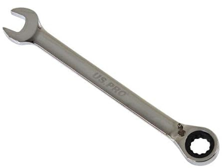 US PRO Tools 15mm Reversible Ratchet Spanner Wrench 72 Teeth Open & Ring End Wrench 3672
