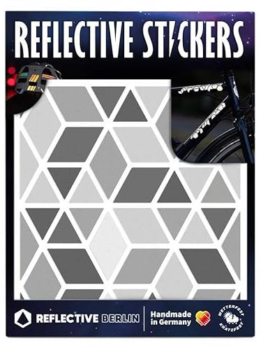 Reflective Berlin Unisex – Erwachsene Shapes Reflexaufkleber, Diamonds Grey, Einheitsgröße