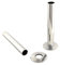 Warmehaus Pair of 180mm Chrome Radiator Pipes and Pipe Collars Sleeves