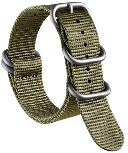 AIYIRUO NATO Uhrenarmbänder Nylon G10 Premium Ballistic Multicolor Ersatzuhrenarmbänder mit Silber Edelstahlschnalle Watch Strap für Männer Frauen 18mm 20mm 22mm 24mm