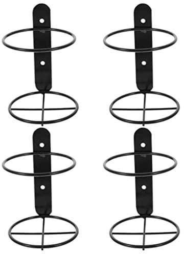 Kichvoe 4Pcs Wall Mounted Wine Rack Single Wine Bottle Display Holder Metal Red Wine Bottle Storage Rack for Storage Beverages Liquor Red Wine Bottle Single Bottle Holder Wall