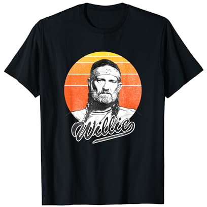 Offizielles Willie Nelson Sunset Foto T-Shirt