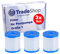 Trade-Shop 3 filtros de piscina/filtros de repuesto compatibles con Bestway Flowclear 58381 58145 (1249 l/h), sustituye a 58093 / tamaño 1 (I)