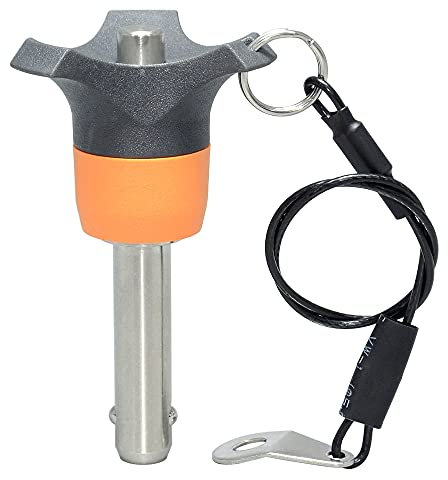 AUZHU- PLD- Zoll- Edelstahl- Kugelsperrbolzen Steckbolzen Positionierstifte Federstifte Schnellverschlussstifte mit Druckknopf Indexierstifte Sicherheitsnadeln Dübel Größe: M3/8 Zoll - L2.5 Zoll