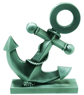 Palmetto Housewares Anchor Zinc Alloy Miniature Statue Size LWH 5x1x6 Inch Anchor Color Silver, PH-AN-02US