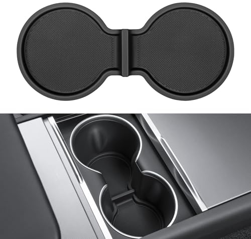 KUNIST for Tesla Model 3 2024 Cup Holder Insert TPE Center Console Drink Holder Accessories Compatible with Tesla Model 3 Highland 2024