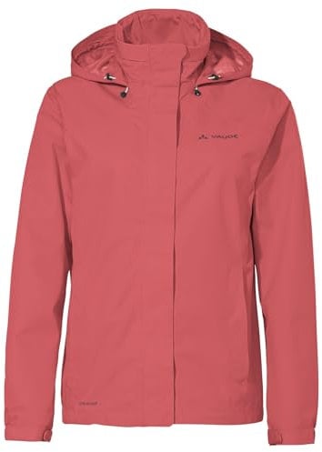 VAUDE Regenjacke Damen Escape Bike Light brick, wasserfeste Outdoor-Jacke, atmungsaktive Fahrradjacke mit Kapuze im Kragen, Klimaschonende Wanderjacke, 42