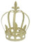 Pflanzkrone Metall Rankhilfe Shabby Chic altweiß Deko-Krone Vintage für Haus und Garten H: 29 cm -11419-