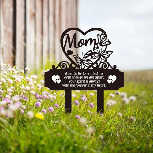 FREEBLOSS Gedenkgrabsteine Für Mama Friedhofsdekorationen Für Gräber Gedenkgeschenke Zum Verlust Der Mutter Gartengrabdekorationen Für Den Friedhof Gedenktafeln Für Den Außenbereich