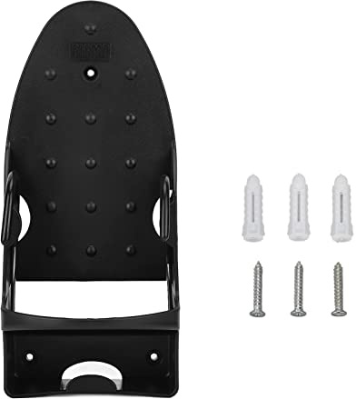 Iron Holder PBT Plastic Wall Mounted Electric Iron Stand with Hook Heat Resistant 2 in 1 Iron Board Organizer for Home Bathroom Made of PBT Plastic (Black)