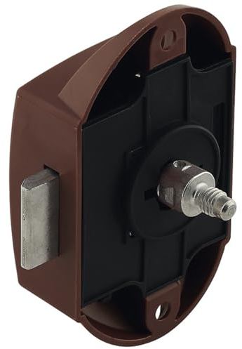 cyclingcolors Cerradura para armario mueble autocaravana cajón puerta 25mm, marrón oscuro