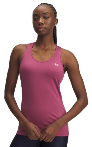 Under Armour Tech Mesh Racer Tank - Camiseta sin Mangas Fucsia Dusk/Blanco - XS, Fucsia Dusk/Blanco, XS