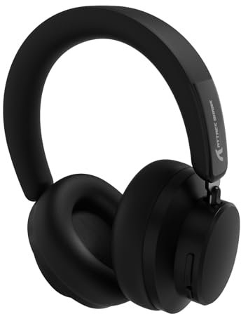 Hoopond x ATTACKSHARK G500 Bluetooth-Over-Ear-Headsets mit aktiver Geräuschunterdrückung, Bluetooth 5,3/3,5 mm Stereo-Kabel, leichte Kopfhörer, eingebautes Mikrofon für Büro/Gaming–Schwarz