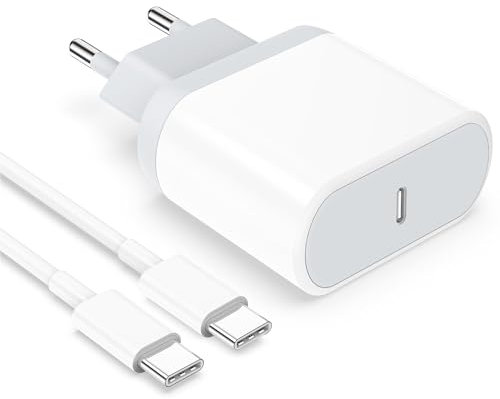 USB C Chargeur Rapide pour iPhone 16/16 Plus/16 Pro/16 Pro Max/15/15 Plus/15 Pro/15 Pro Max, 25W Type C Prise avec 2M Cable Secteur Mural Alimentation Galaxy S24/S23/S22 Gakaogue