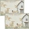 Sander Tischset The Farm 2er-Pack Gobelin grau-bunt Größe 32x48 cm