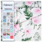 Fabreco - 100% Premium Baumwollstoff Meterware 200x160cm - Blumen im Garten - weißer Hintergrund | 220g/lfm – Weich, langlebig & hautfreundlich | Stoffe Zum Nähen & Dekoration | Stoff Meterware-Fabric