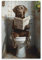 FDBEKPJY Leinwand-Poster, Motiv: Labrador Sitzt Auf Der Toilette Und Liest Zeitung(5) Für Wohnzimmer, Schlafzimmer, Dekoration, 30 x 45 cm