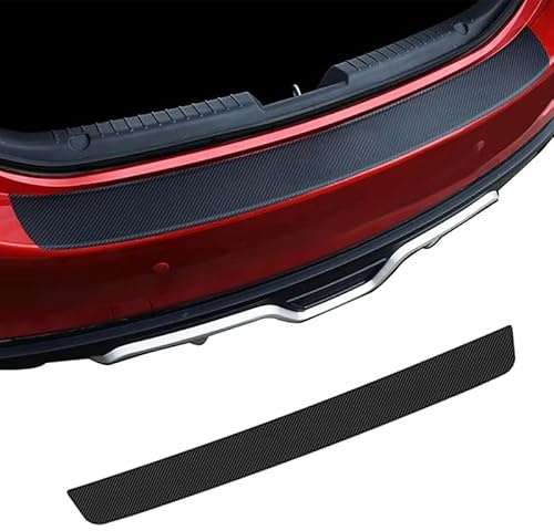 WENINETIES Ladekantenschutz für Ford Kuga MK3 2022-2024, Kofferraum Kohlefaser Aufkleber Selbstklebend Kratzschutz für Kofferraum/Stoßstange Auto, Schwarz,104 * 9cm