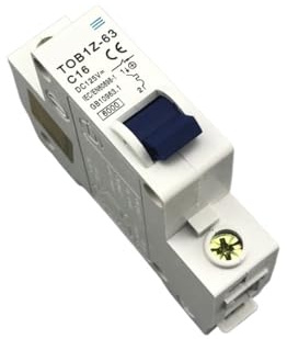 Disjoncteur 1P 16A DC 125V MCB courbe C, 1 pièce