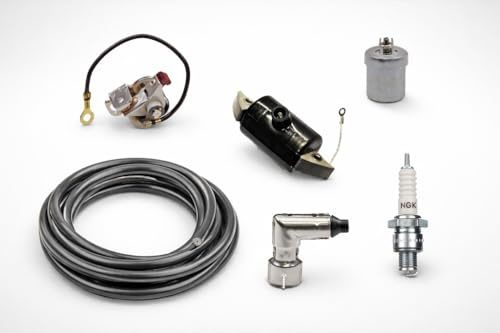 6er Zündungs Set passend für Hercules Prima Puch Maxi Zündapp CS KS Kreidler Florett Flory Mofa Moped Bosch Zündung Zündspule Kondensator Unterbrecher Zündkerze Zündkabel