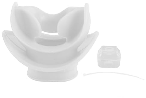 Mtlavishness Tauch-Atemschutzmaske, Mundstück, Tieftauch-Regler, Mundbiss, sekundärer Kopf, Zungenauflage, Gummi-Mundstück, Mundstück, Lippenschutz, integriert, Gelb (Weiß)