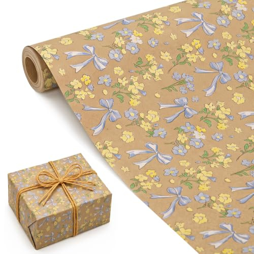 WISYOK 10 m de papier cadeau en papier kraft | Erreur : #N/A