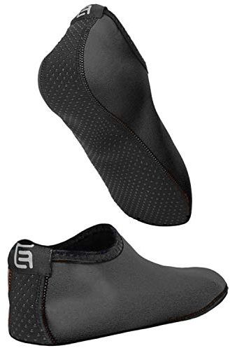 Eco-Fused Calzini d'Acqua per Le Donne, Comfort aggiuntivo, Protegge, Nero, Large