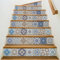 Selbstklebende Treppe Fliesen | Aufkleber für Zement Fliesen – Aufkleber für Kontrosenfliesen | Treppe Zementfliesen selbstklebend - azulejos - 15 x 105 cm - 6 Streifen