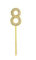 8 Gold Diamond Sparkley Cake Topper Number Year For Mans Boys Womens Girls Birthday Anniversary Party Decorations